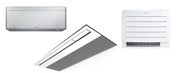 Soorten binnenunits voor in een multi-split aircosysteem